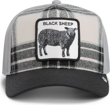Black Sheep Brushed Plaid Trucker Hat