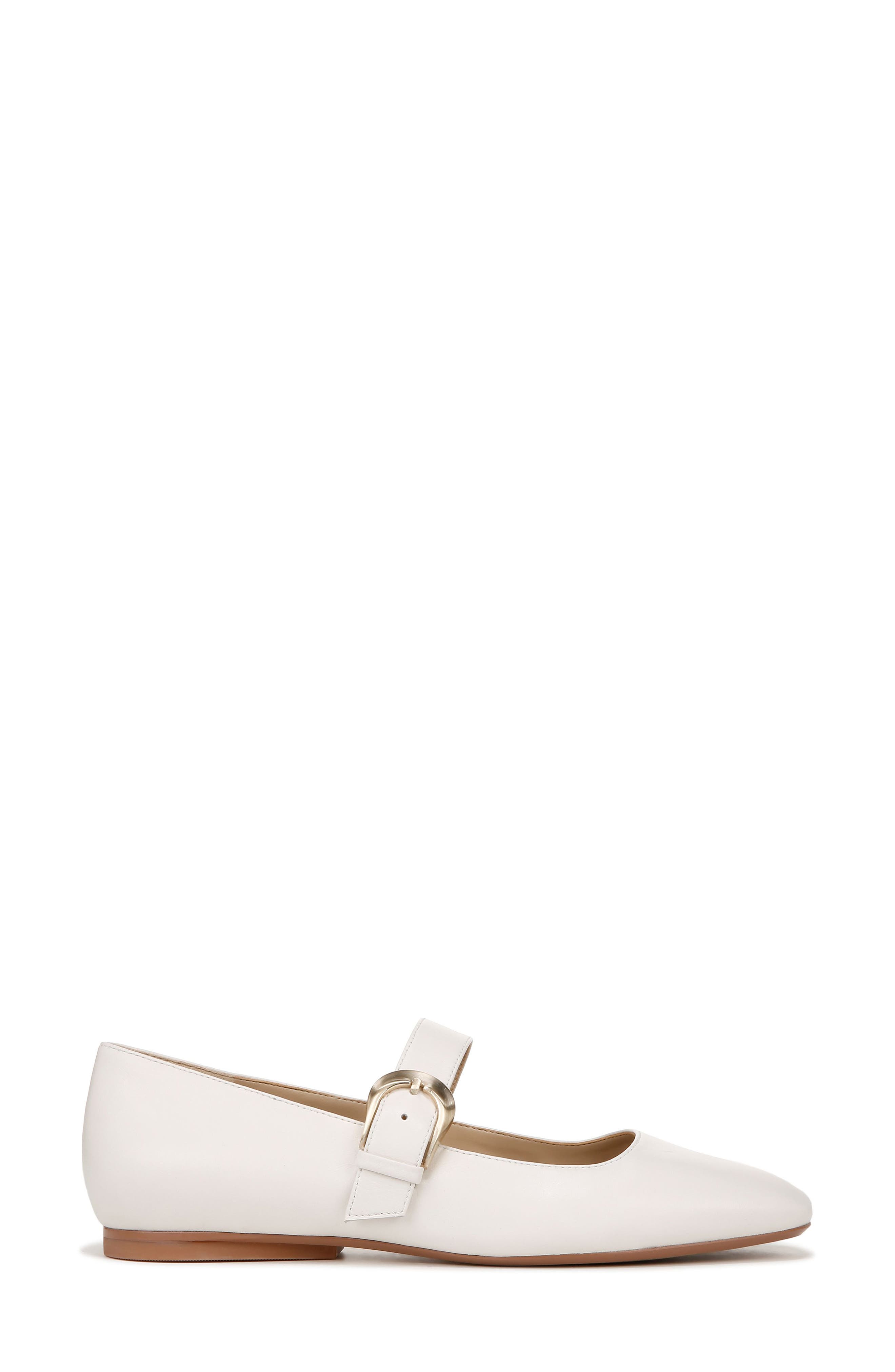 27 EDIT Naturalizer Carter Mary Jane Flat, Alternate, color, Warm White Leather