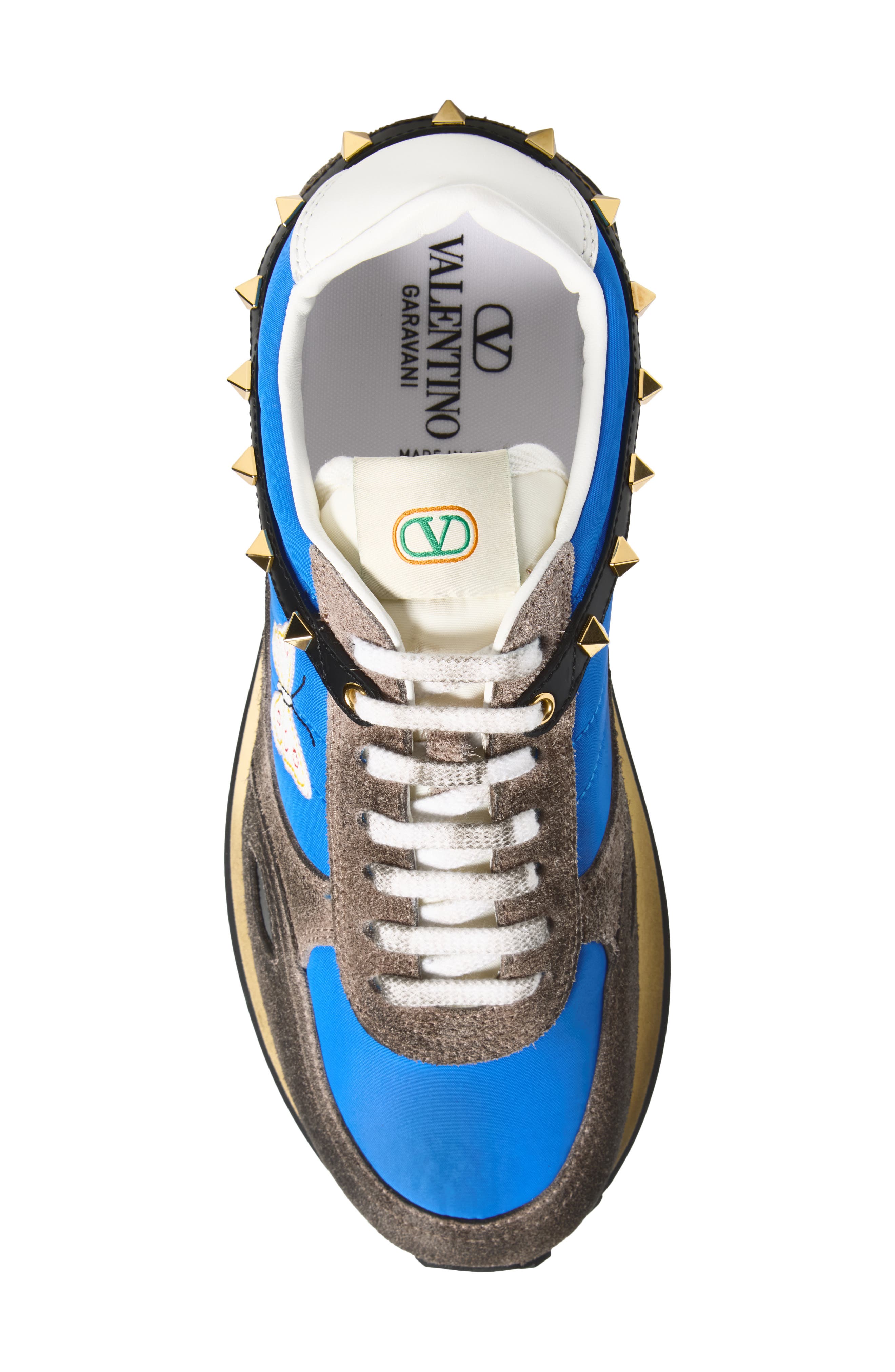 Stud Up Sneaker, Alternate, color, LIGHT BLUE MULTI