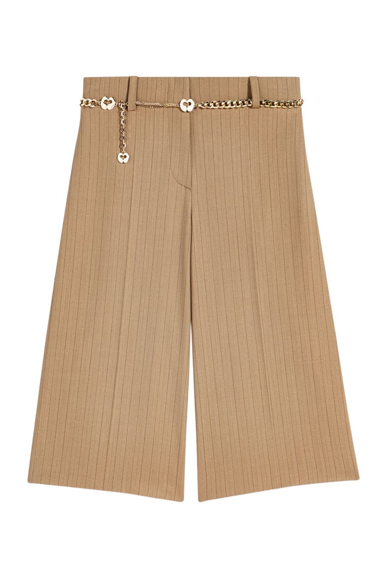Tailored pleated Bermuda shorts, Alternate, color, Beige