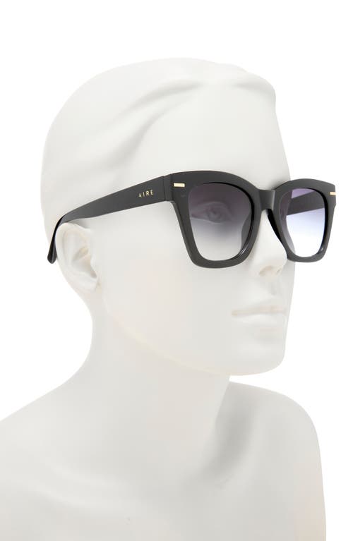 Aire Intergalactic 50mm Square Sunglasses In Black