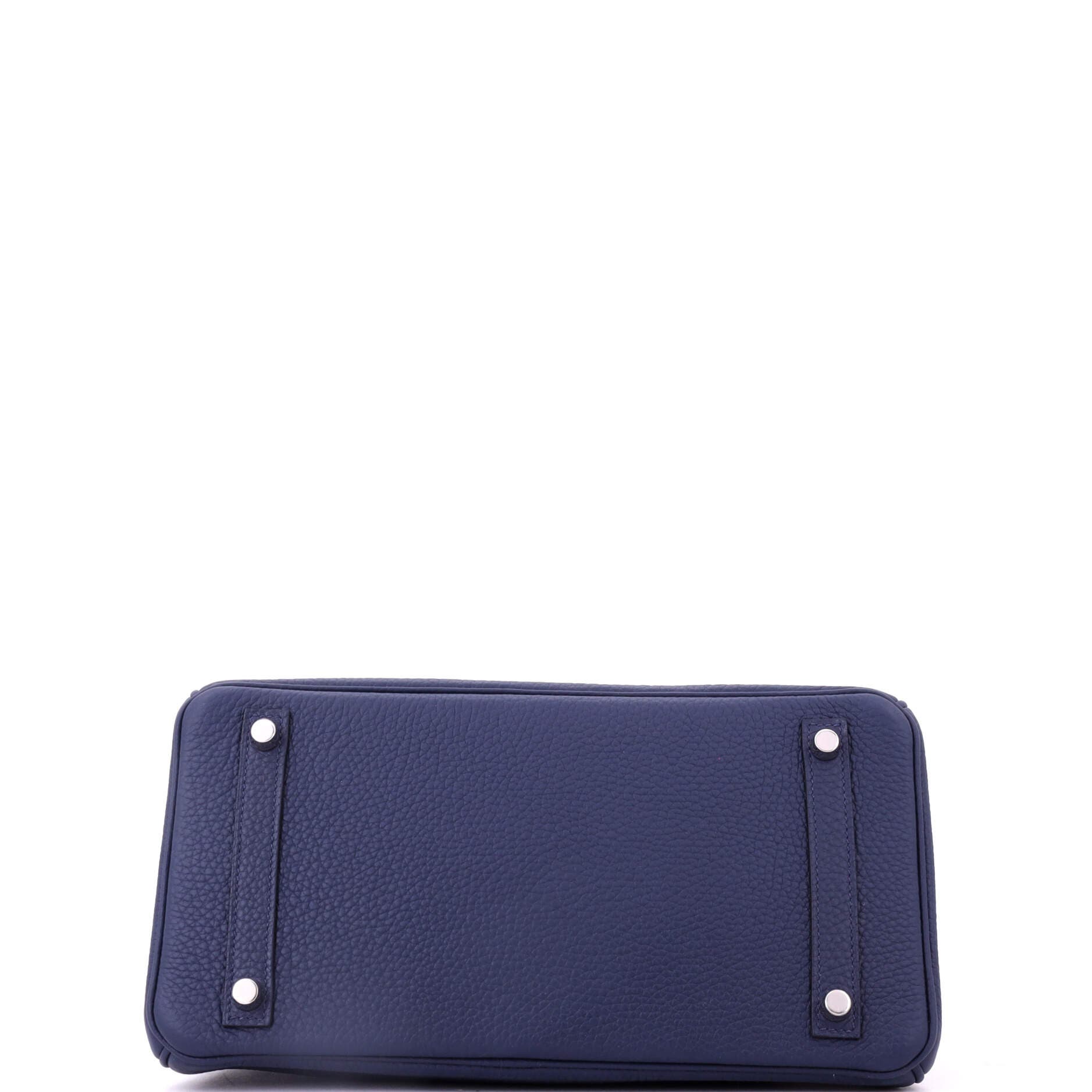 Birkin Handbag Verso Togo with Palladium Hardware 30, Alternate, color, Blue