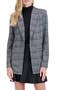 Plaid Shawl Collar Blazer
