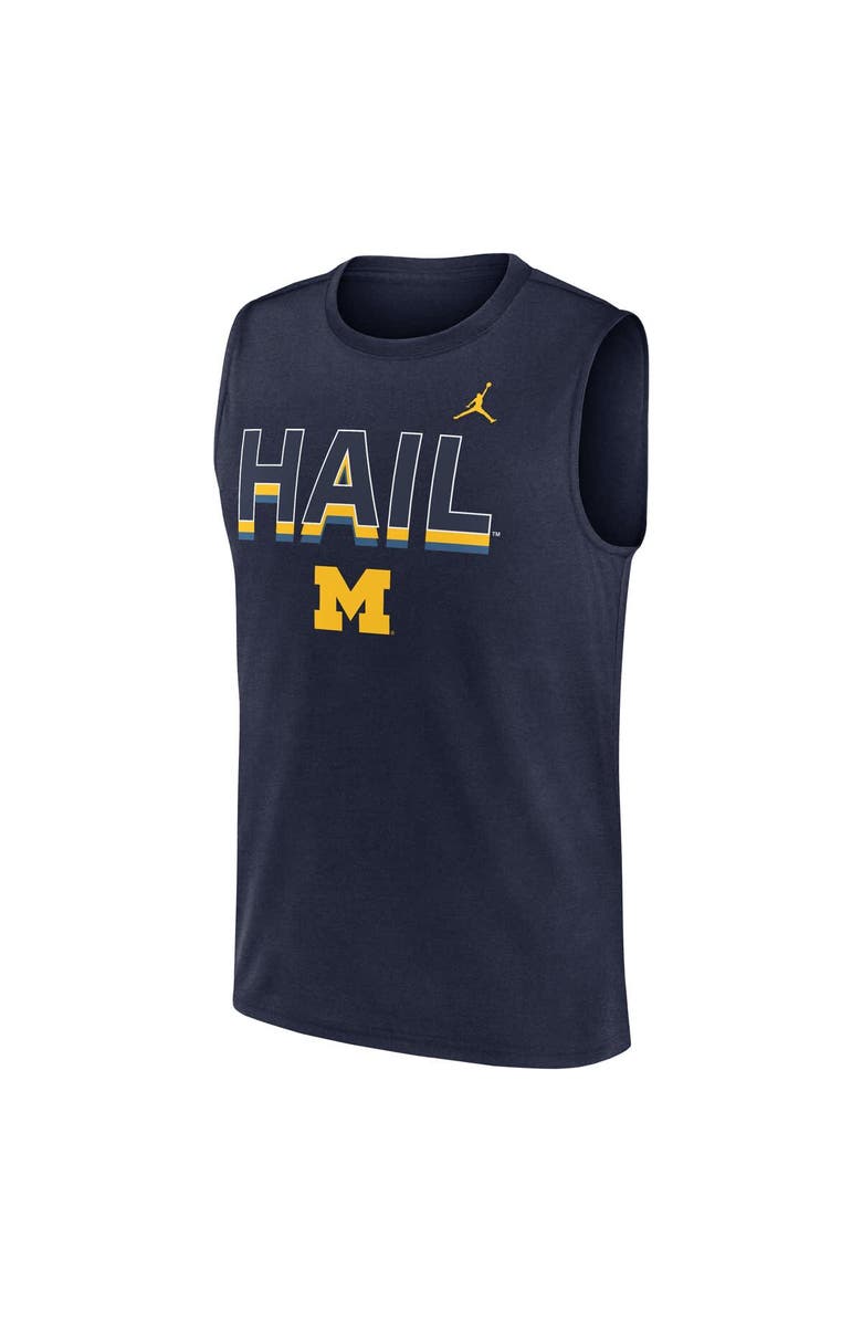 Jordan Brand Men's Jordan Brand Navy Michigan Wolverines Primetime Tricode Legend Performance Tank Top, Alternate, color, Navy