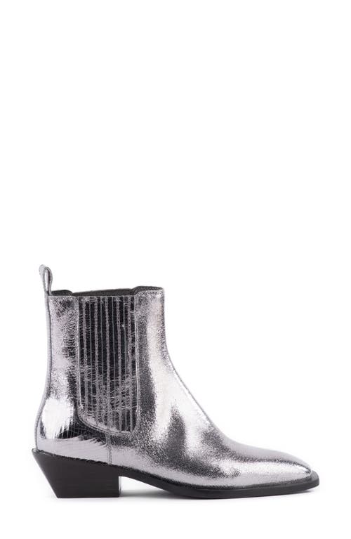 Seychelles Hold Me Down Womens Textured Leather Chelsea Boots In Silver
