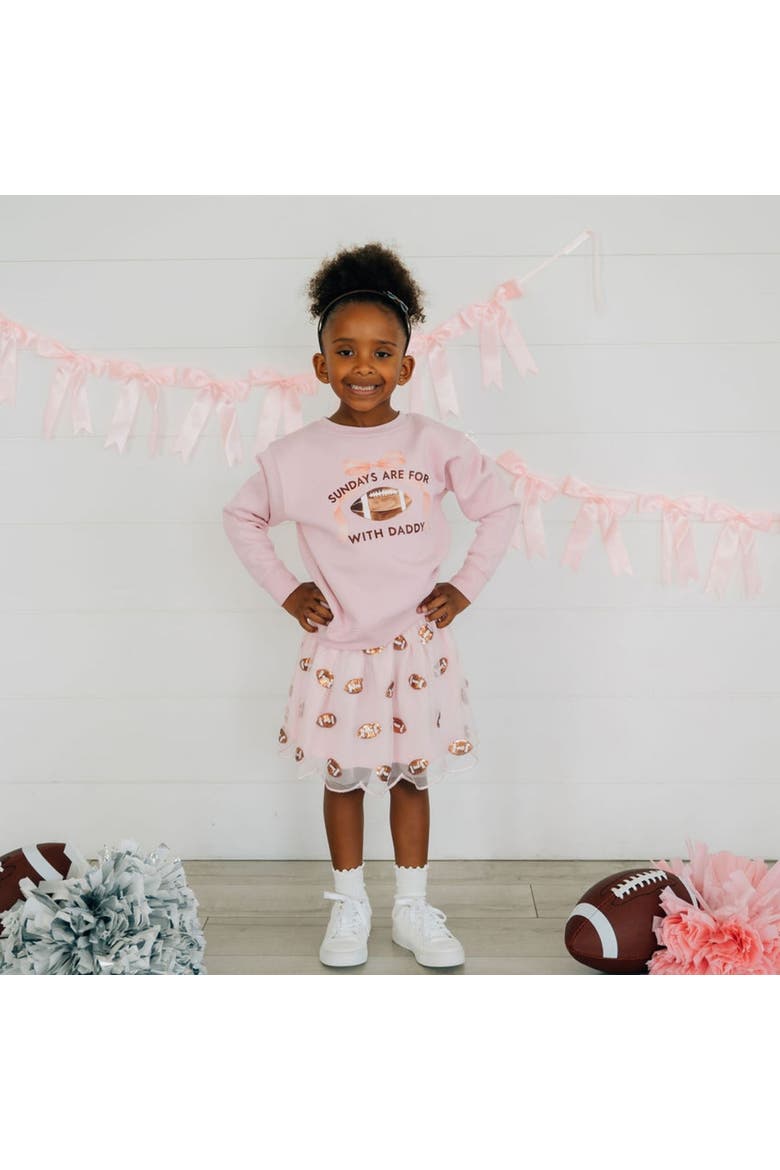Game Day Glitter Bow Headband, Alternate, color, Brown