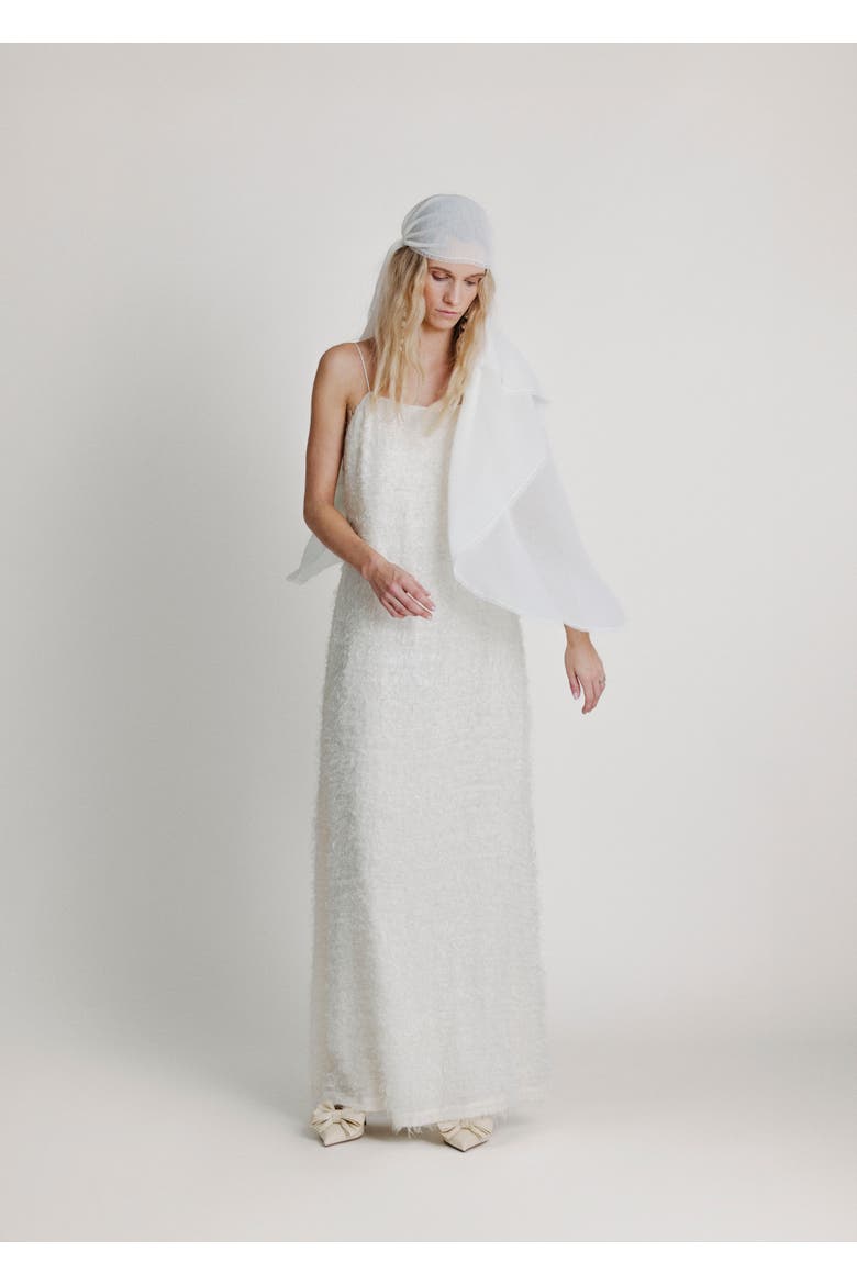 Juliet Cap Veil, Alternate, color, White