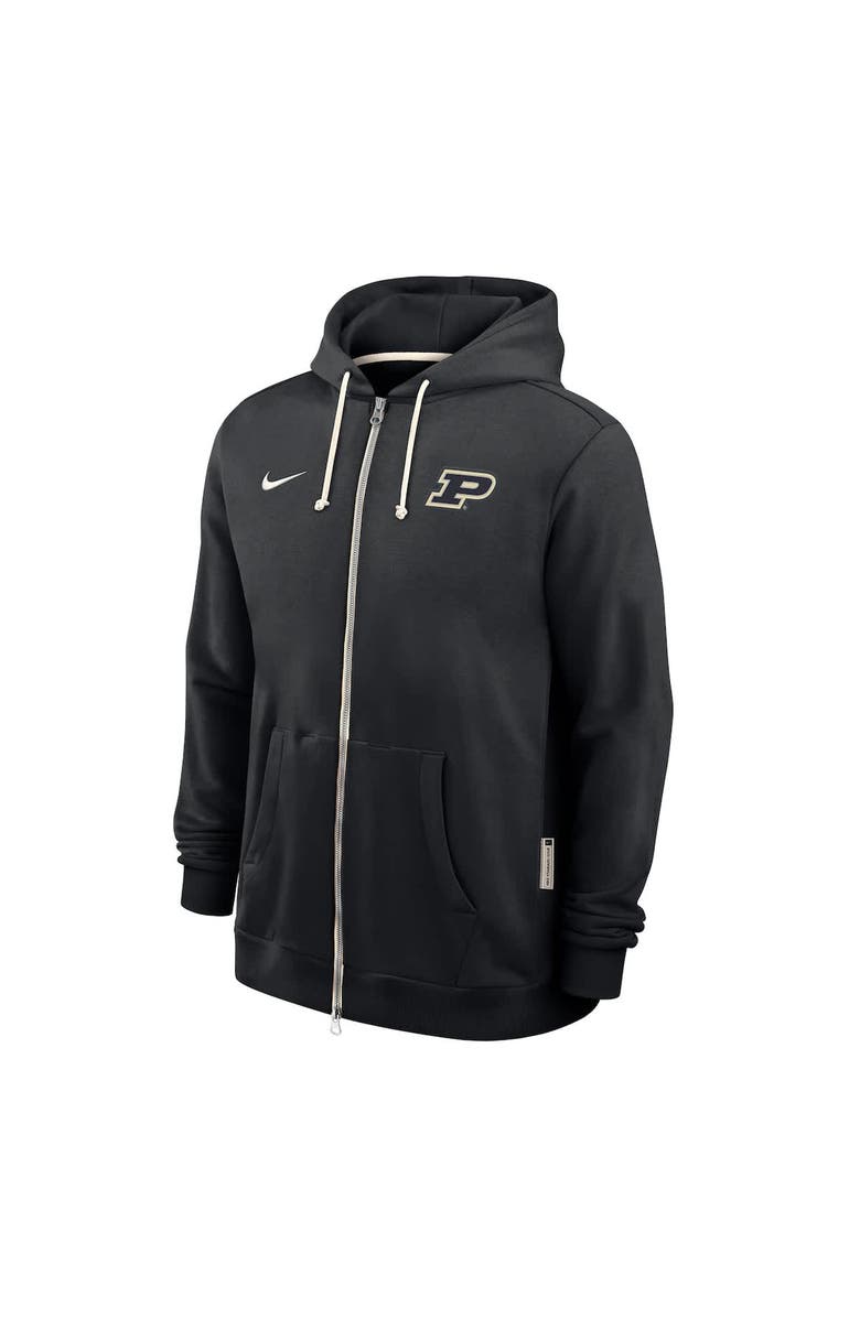 Nike Men's Nike Black Purdue Boilermakers 2025 Sideline Performance Full-Zip Hoodie, Alternate, color, Black