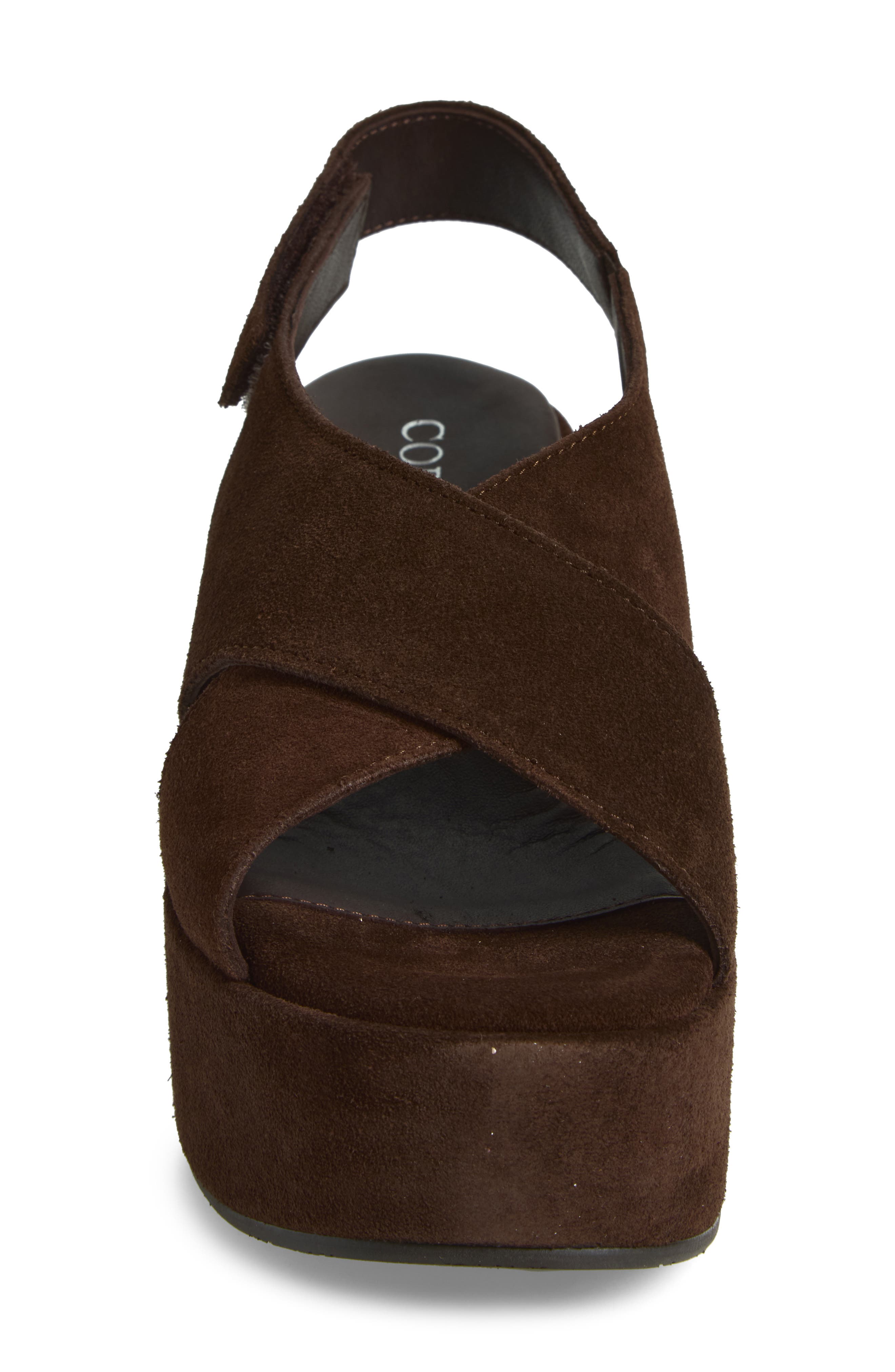 Jessie Slingback Platform Sandal, Alternate, color, CACAO SUEDE