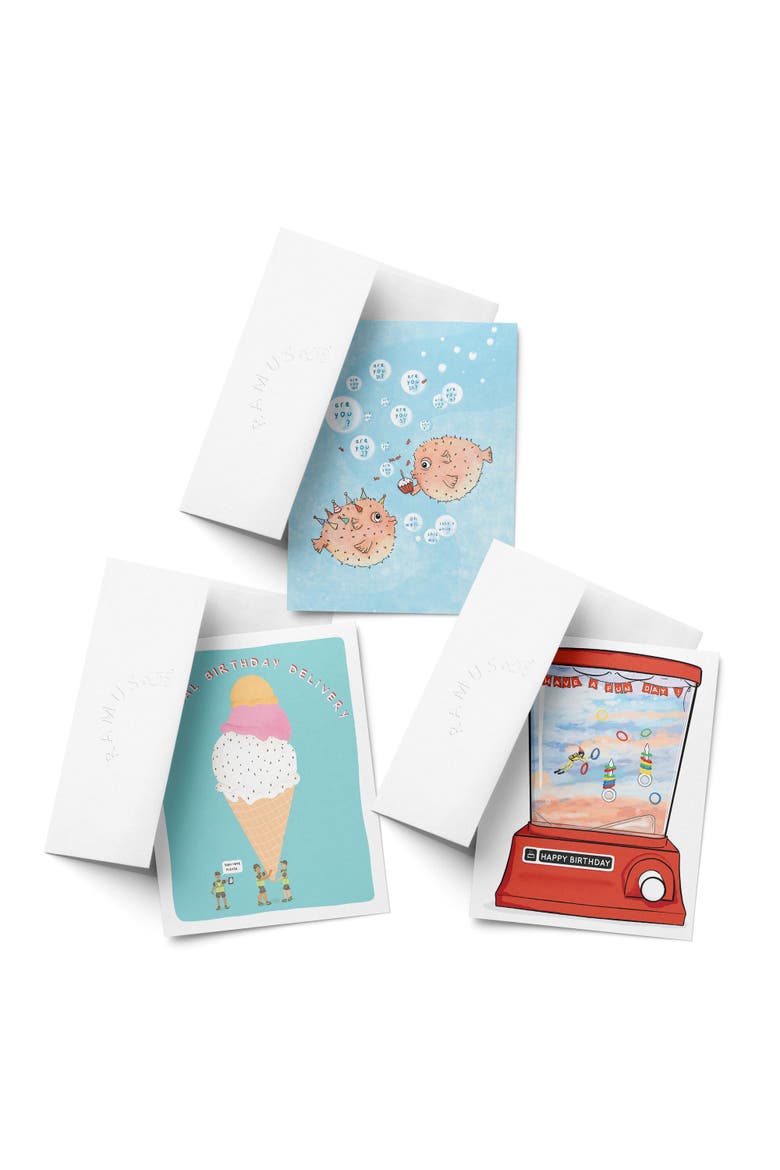 Birthday Greeting Card Pack Sets (3 ct, Assorted) Are You 1, Are You 2... Ice Cream Birthday Delivery, Scooba Hoops, Main, color, Multi-Pack