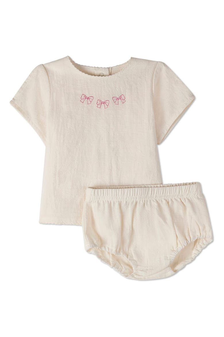 2 Piece Baby The Most Perfect Bows Bloomer Set, Main, color, Sea Salt