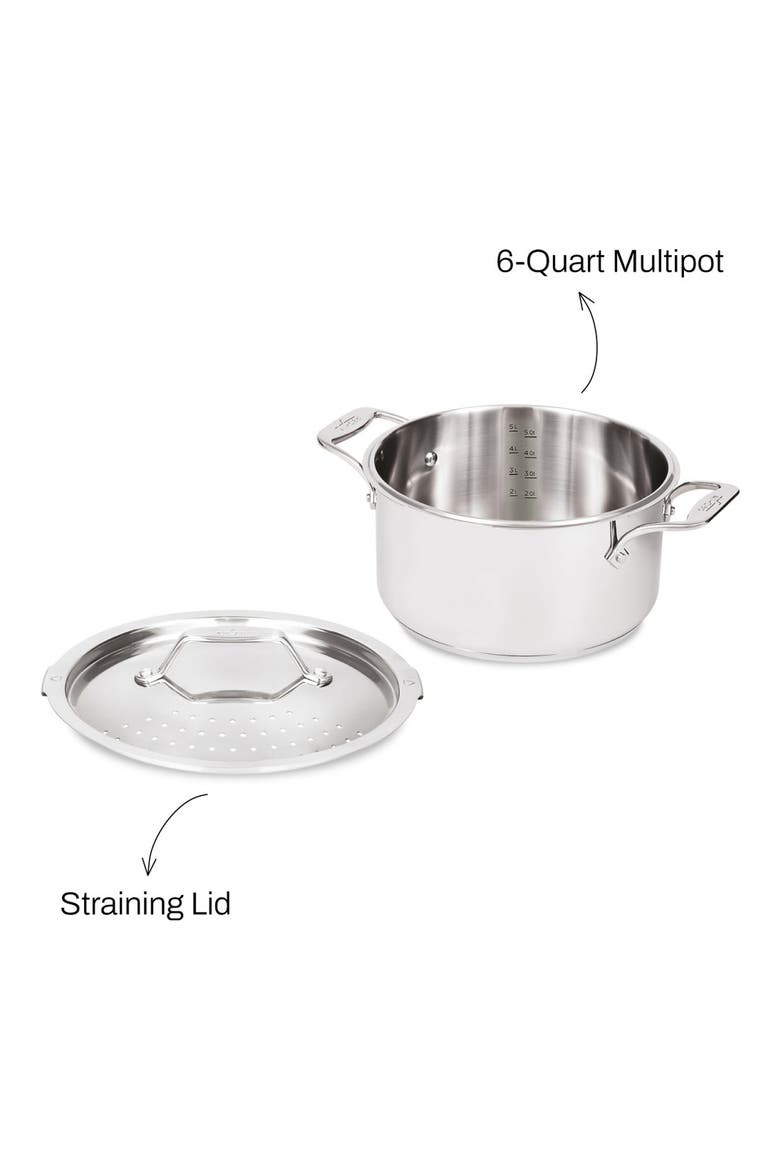 Simply Strain 6-Quart Multipot with Strainer Lid, Alternate, color, SILVER