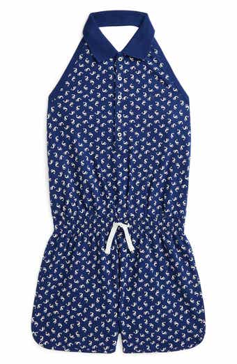 Polo Ralph Lauren Kids' Dolphin Print Mesh Halter Romper