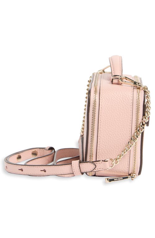 Kate Spade New York Hudson Pebble Leather Double Zip Crossbody In Pink