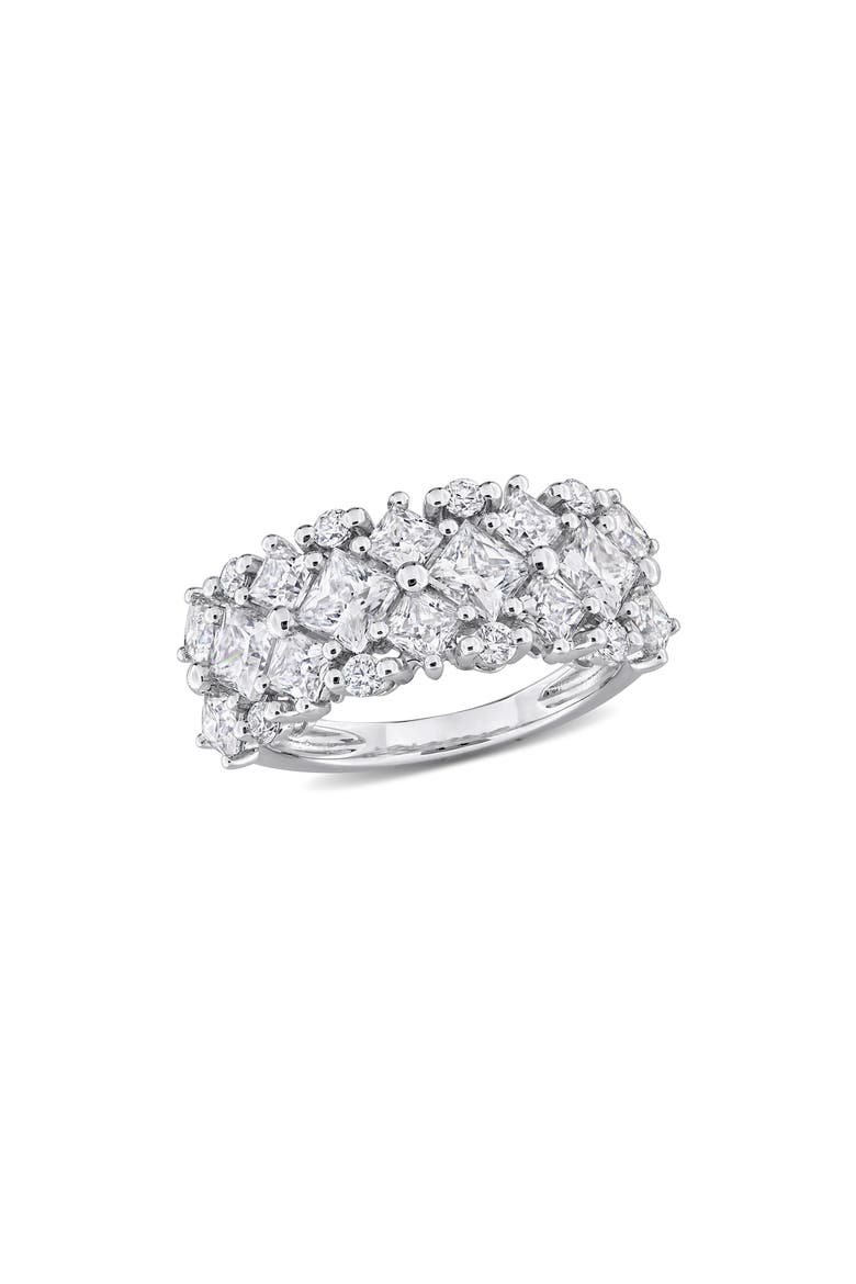 Dew Lab Grown Moissanite Tapered Ring, Main, color, WHITE