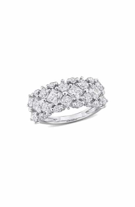 DELMAR Dew Lab Grown Moissanite Tapered Ring