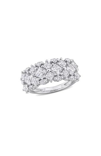 Delmar Dew Lab Grown Moissanite Tapered Ring