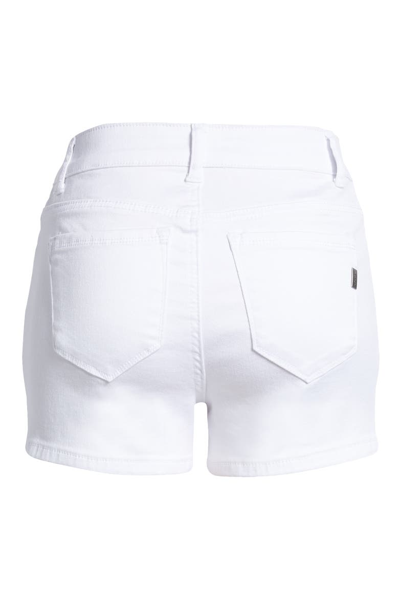 Butter High Waist Denim Shorts, Alternate, color, WHITE