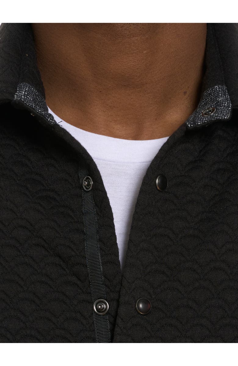 Robert Graham Downey Knit Snap Front Shirt, Alternate, color, Black
