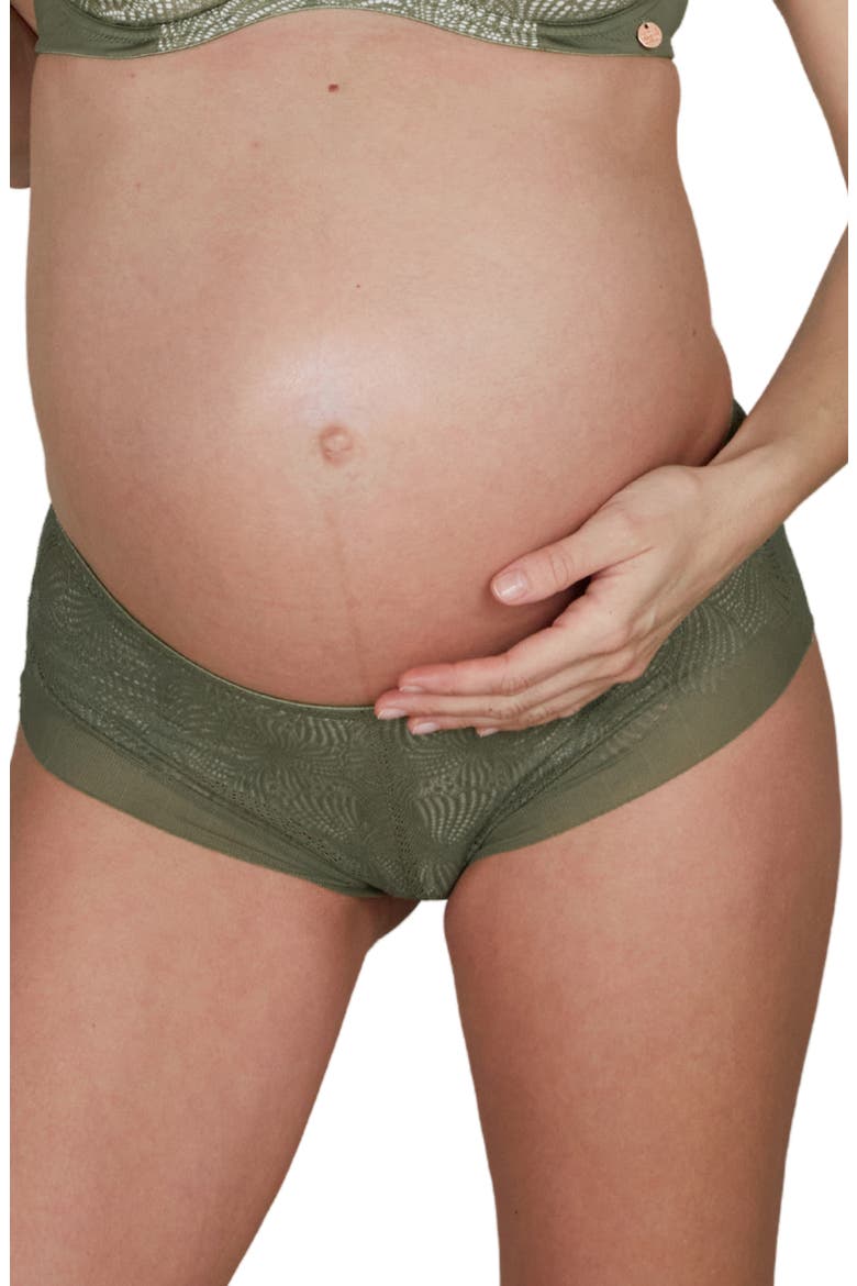Dahlia maternity shorts, Main, color, KHAKI