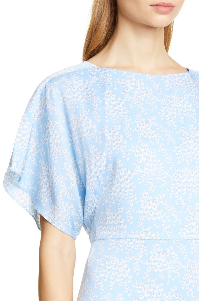 Stretch Silk Dress, Alternate, color, BLUE SIDDAL FLORAL