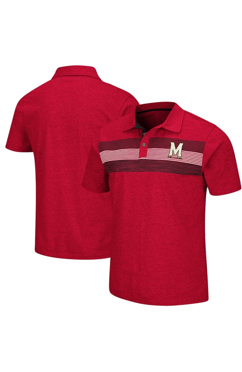 COLOSSEUM Men's Colosseum Red Maryland Terrapins Logan Polo, Main, color,