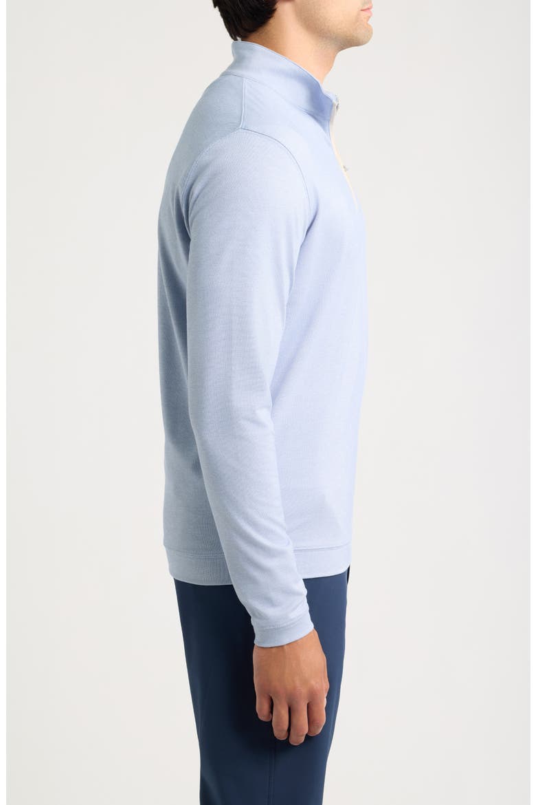 Crown Crafted Albatross Piqué Quarter-Zip Pullover, Alternate, color, WINDY BLUE