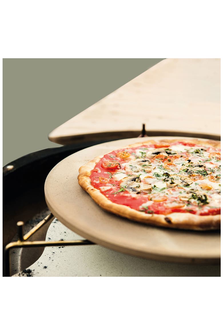 Leo Pizza Stone & Pizza Cutter 2-Piece Set, Alternate, color, STONE