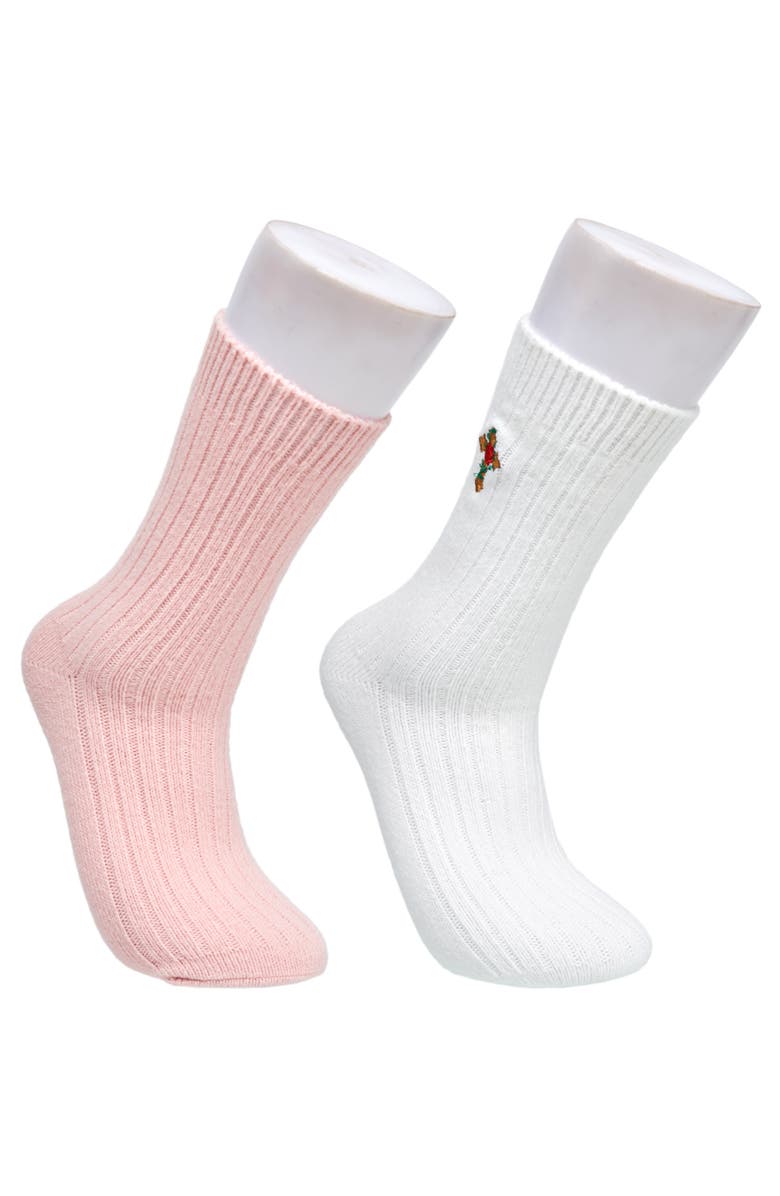 Ed Hardy Womens Ribbed Flat Slouchy Sock 2-Pack, Main, color, Pink