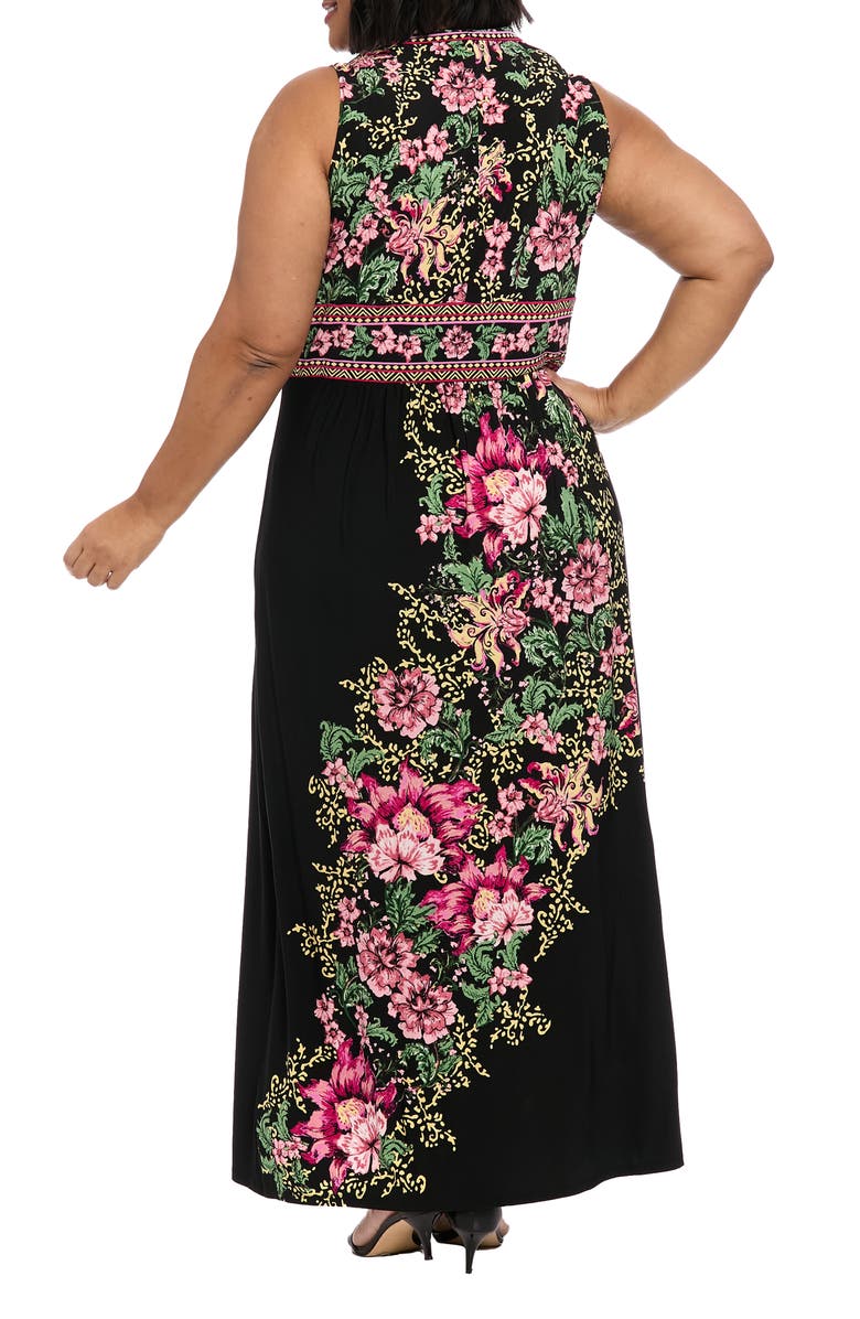 London Times Floral Maxi Dress, Alternate, color, 