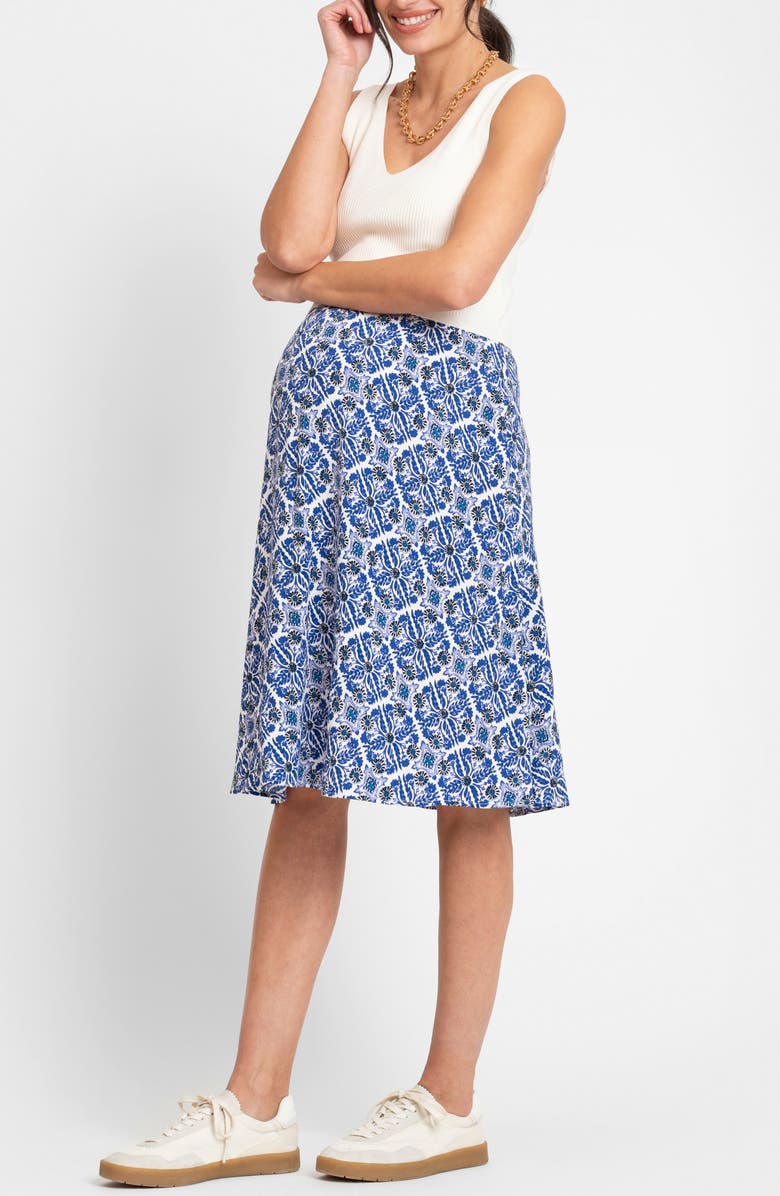 Seraphine Sleeveless Maternity/Nursing Dress, Alternate, color, Blue/ White