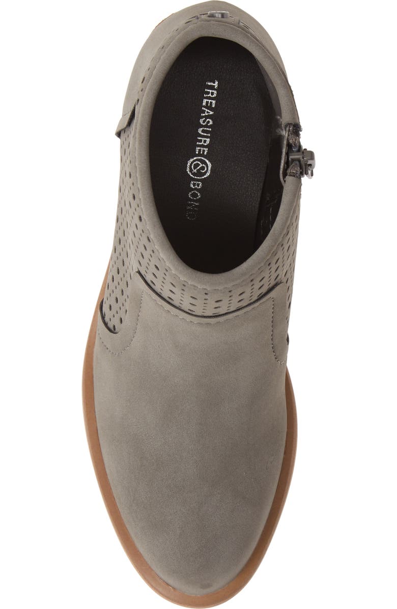 Treasure & Bond Perforated Block Heel Bootie, Alternate, color,
