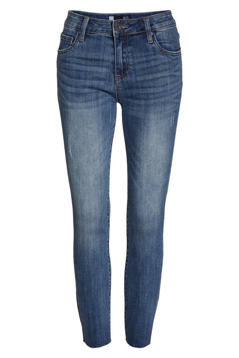 Reese Side Slit Ankle Straight Leg Jeans, Alternate, color, CREATION W/ MEDIUM BASE WASH