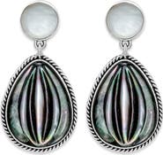 SAMUEL B. Sterling Silver & Mother of Pearl Drop Earrings