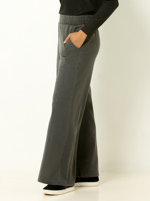 Single Stitch Oversized Wide Leg Pant In Black
