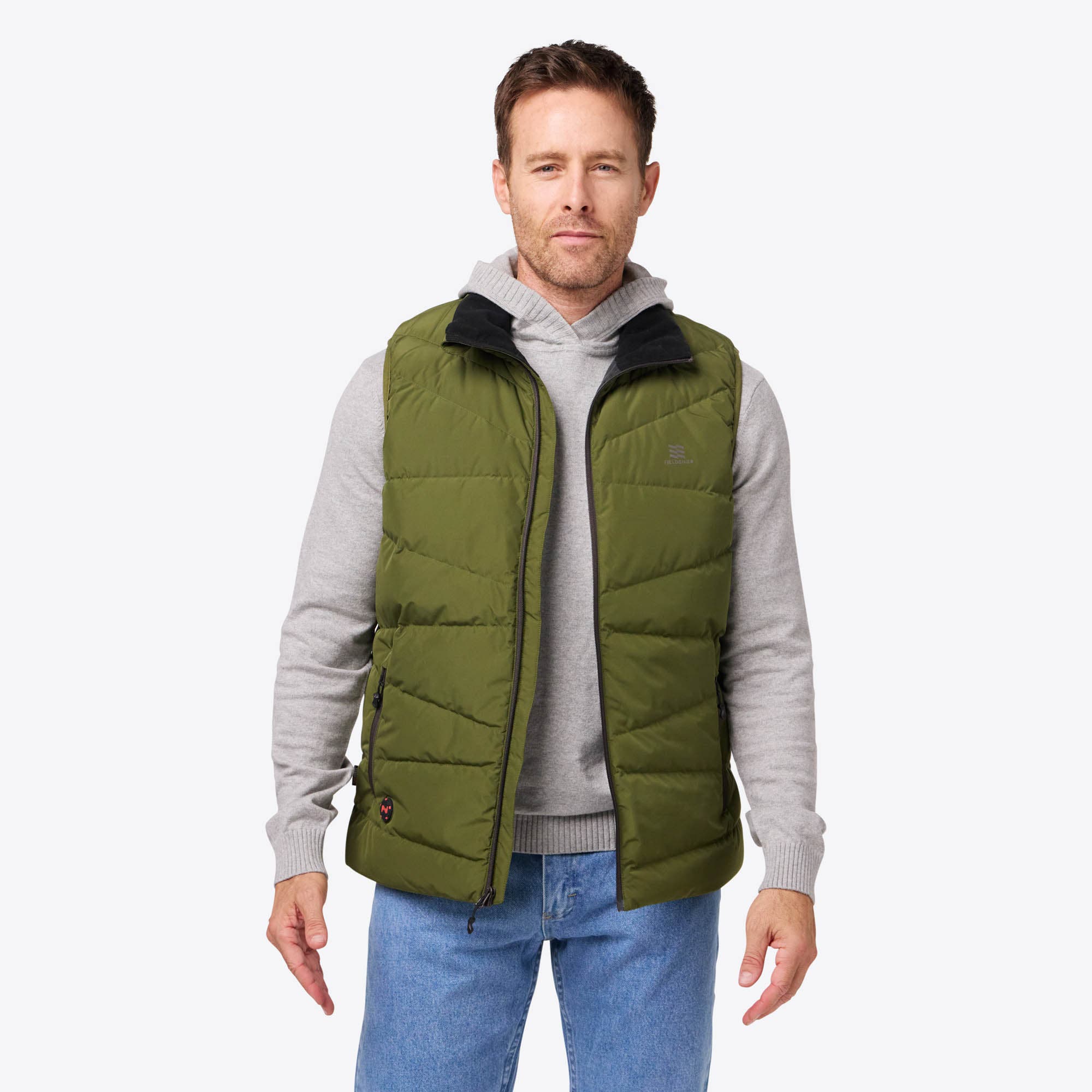 Mobile Warming Crest Heated Vest In Green