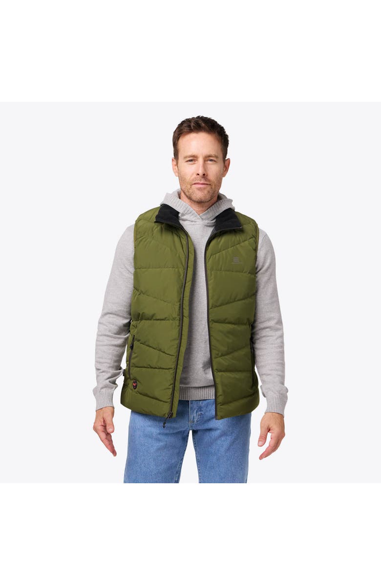 Mobile Warming Men's Mobile Warming Crest Heated Vest, Main, color, Olive Green