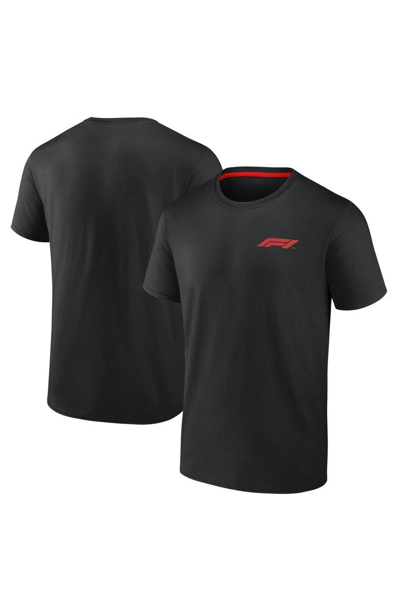 FANATICS Men's Fanatics Branded Black Formula 1 Logo T-Shirt, Alternate, color,