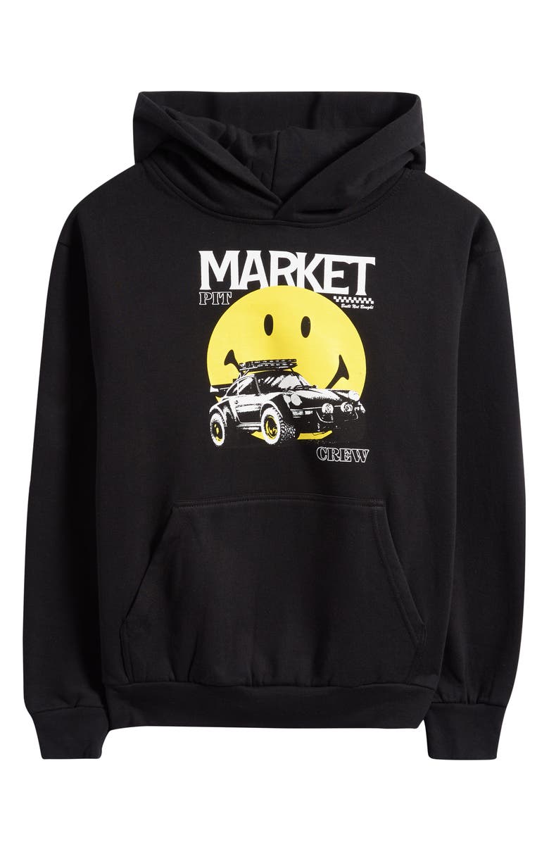 MARKET SMILEY<sup>®</sup> All Four Cotton Blend Hoodie, Alternate, color, Pirate-Black