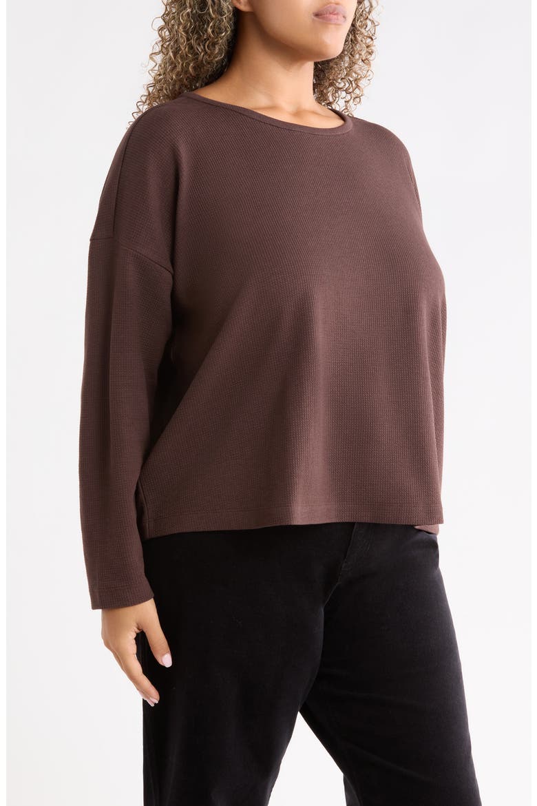Organic Cotton & Tencel Lyocell Box Top, Alternate, color, COFFEE