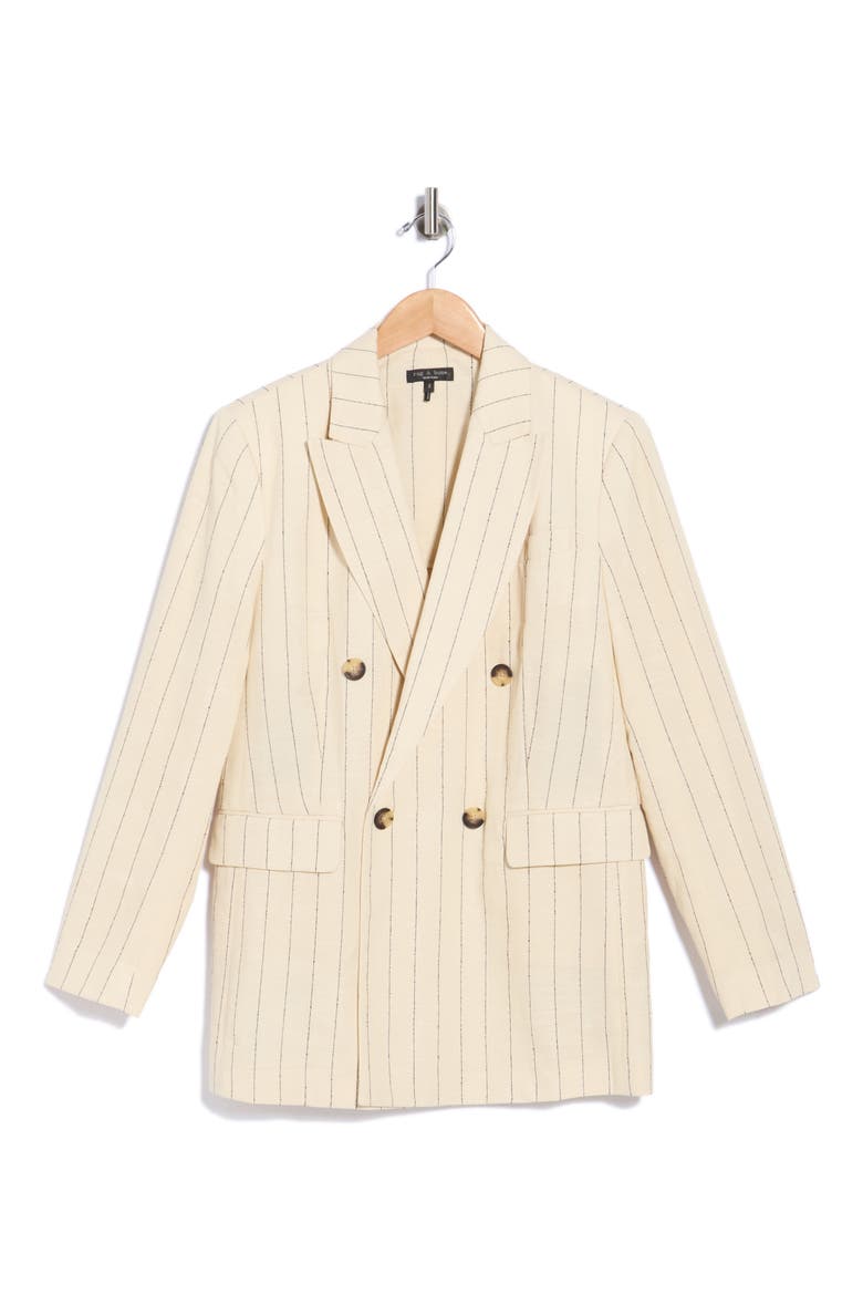Emile Striped Blazer, Main, color, WHITE STRIPE
