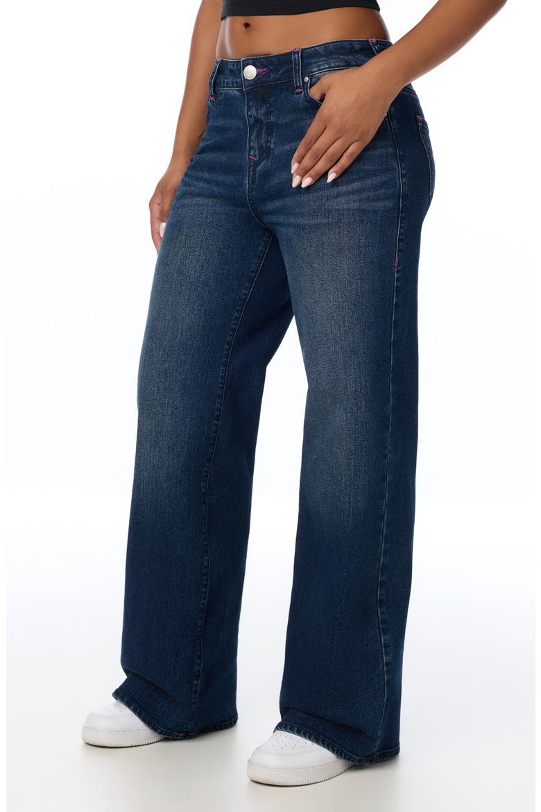 Bobbi Baggy Wide Leg Jeans, Alternate, color, DARK TRUE WESTERN WASH