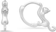 Queen Jewels Dangling Kitty Hoop Earrings