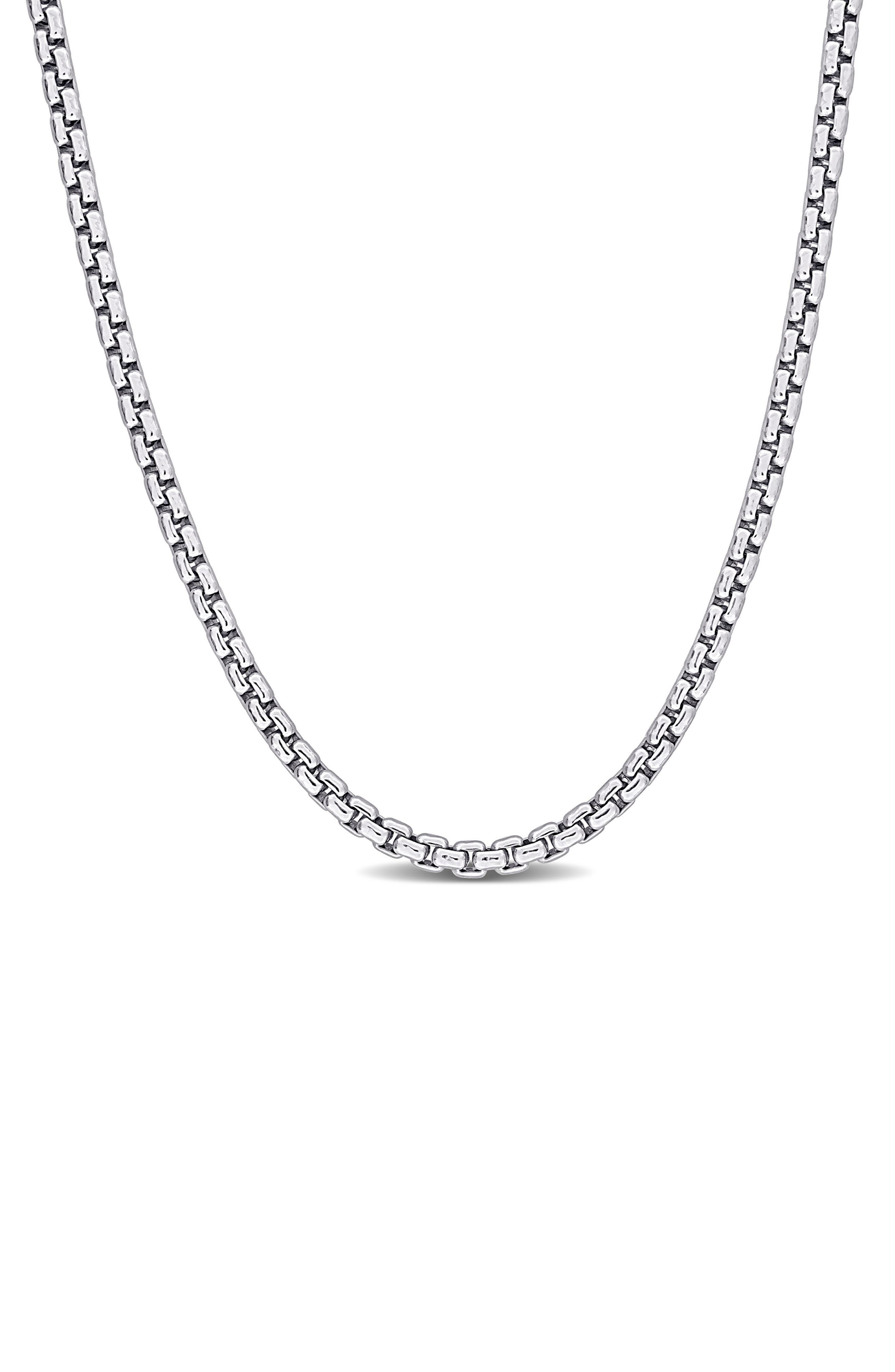 DELMAR Box Link Chain Necklace, 2.5mm