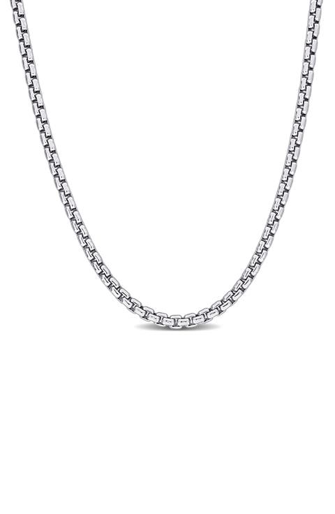 Box Link Chain Necklace, 2.5mm