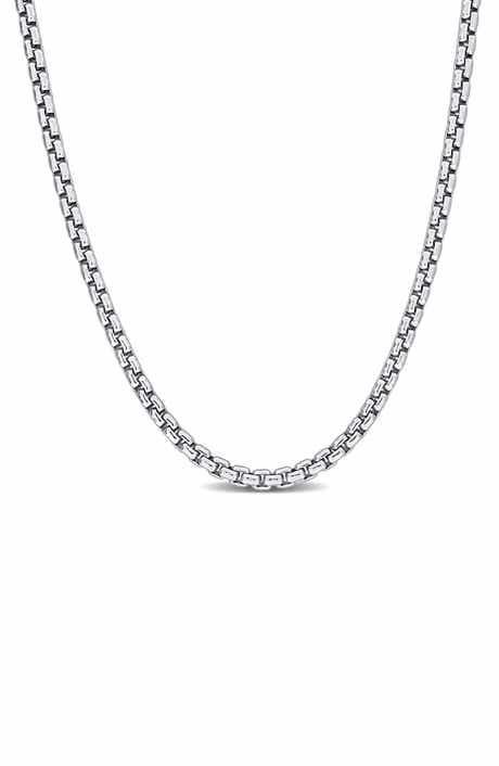 DELMAR Box Link Chain Necklace, 2.5mm