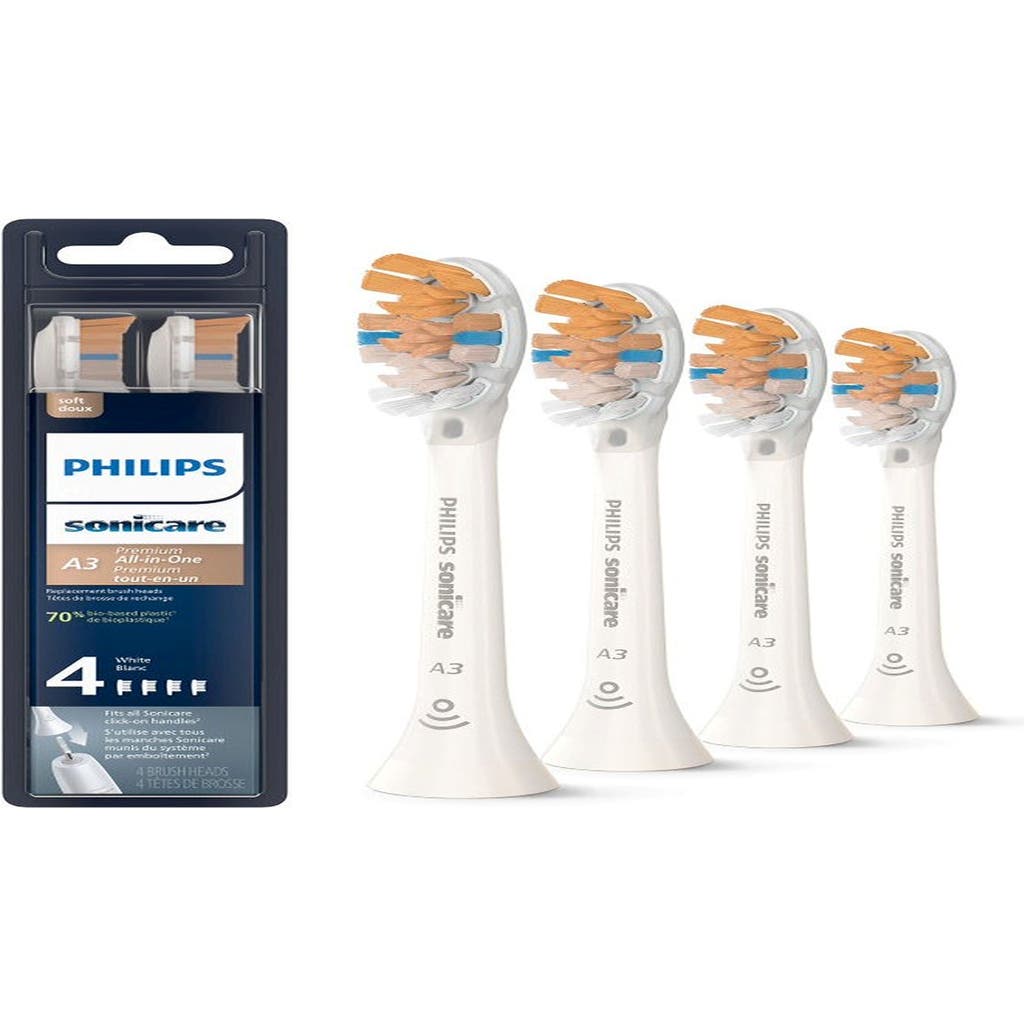 Philips Sonicare Allinone A3 Replacement Toothbrush Heads Smart Recognition White 4pk