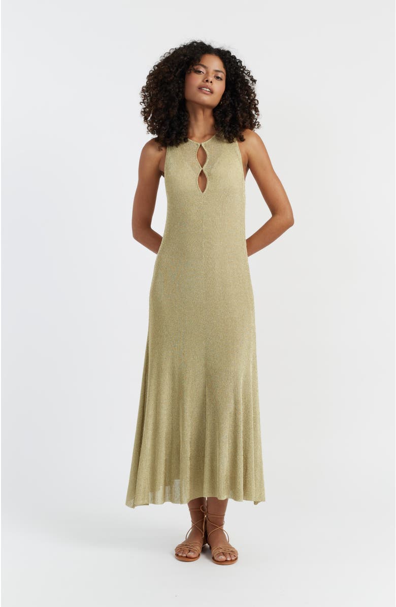 Chinti & Parker Laura Whitmore Siren Dress, Main, color, Gold