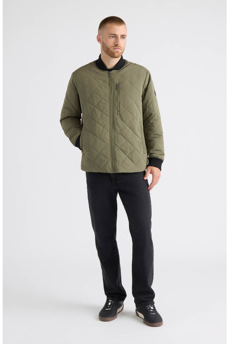 Lorgan Quilted Bomber Jacket, Alternate, color, FOREST NIGHT