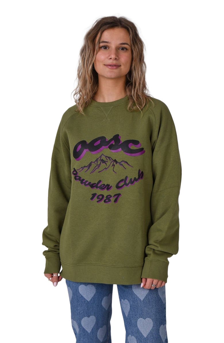 OOSC Powder Club Sweatshirt - Khaki, Main, color, 